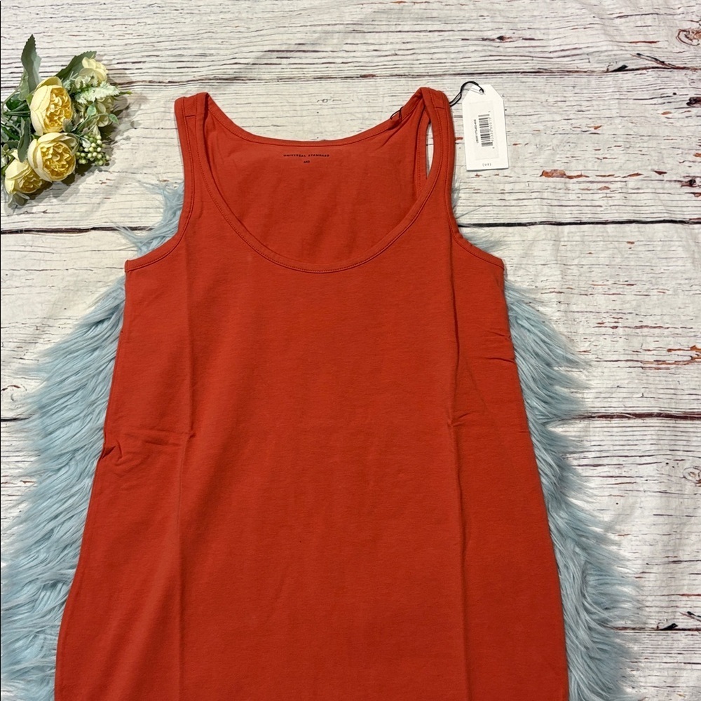 NWT Universal Standard Iconic Geneva Crew Neck Tank Dress Sun Fire - 4XS - Picture 5 of 9